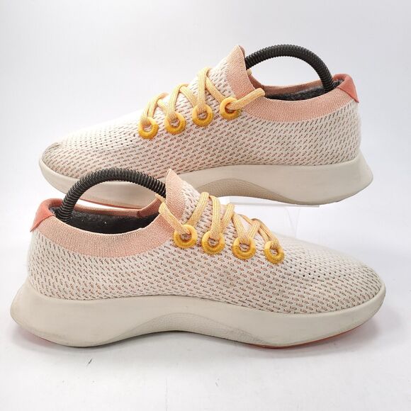 Allbirds Tree Dasher Lace Up Athletic Running Shoe Womens Size 9.5 White Orange - Picture 5 of 9